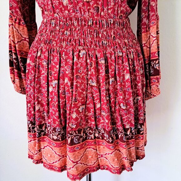 American Eagle Women Print Dress Multicolor Long Sleeve Size S/P Great Condition - Picture 4 of 9